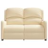 vidaXL Fauteuil de massage inclinable à 2 places crème tissu