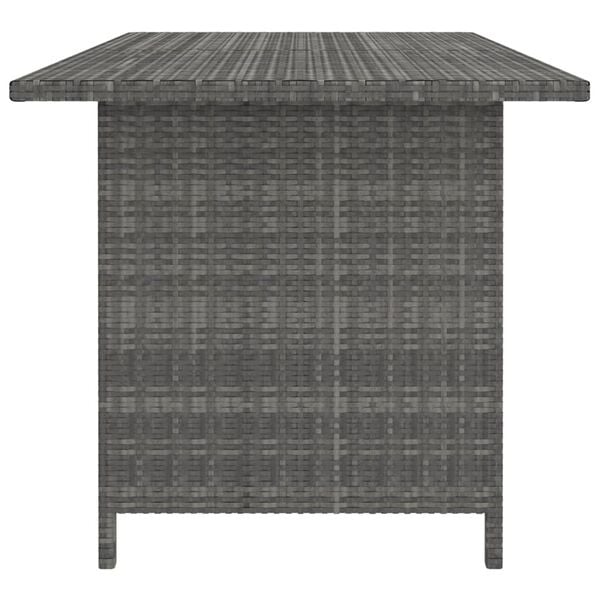 vidaXL Salon de jardin 9 pcs avec coussins R&eacute;sine tress&eacute;e Gris