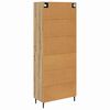 vidaXL Haut Armoire 2 pcs Ch&ecirc;ne artisanal Bois Agglom&eacute;r&eacute; et Verre