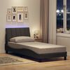 vidaXL Cadre de lit sans matelas Hanko gris fonc&eacute; 90x190 cm tissu