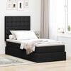 vidaXL Lit avec rangement et matelas Noir 90 x 200 cm Polyester