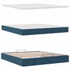 VidaXL Cadre de lit ottoman avec matelas bleu fonc&eacute; 160x200 cm velours