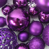 vidaXL Ensemble de boules de No&euml;l 111 pi&egrave;ces violet polystyr&egrave;ne
