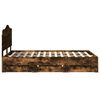 vidaXL Cadre de lit Ch&ecirc;ne fum&eacute; 135 x 190 cm Bois Ing&eacute;nierie