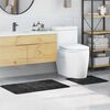 vidaXL Ensemble de tapis de bain antid&eacute;rapants 2 pcs Gris fonc&eacute; PP