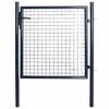vidaXL Portail de jardin grillag&eacute; en acier galvanis&eacute; 100x100 cm gris