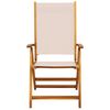 vidaXL Chaises pliables de jardin lot de 2 bois d'acacia et textil&egrave;ne