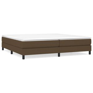 vidaXL Cadre de lit marron fonc&eacute; 200x200 cm tissu