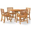 vidaXL Ensemble &agrave; manger de jardin 5 pcs Bois d'acacia solide