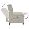 vidaXL Fauteuil de massage inclinable gris clair microfibre