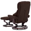 vidaXL Fauteuil inclinable avec repose-pied similicuir et bois courb&eacute;