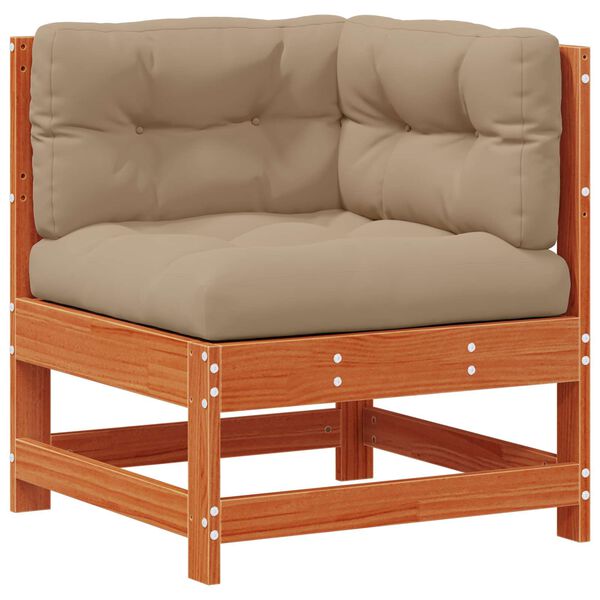 vidaXL Ensemble de salon de jardin 7 pcs Brun Cir&eacute; Pin massif