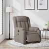 vidaXL Fauteuil de massage inclinable &eacute;lectrique Taupe Tissu