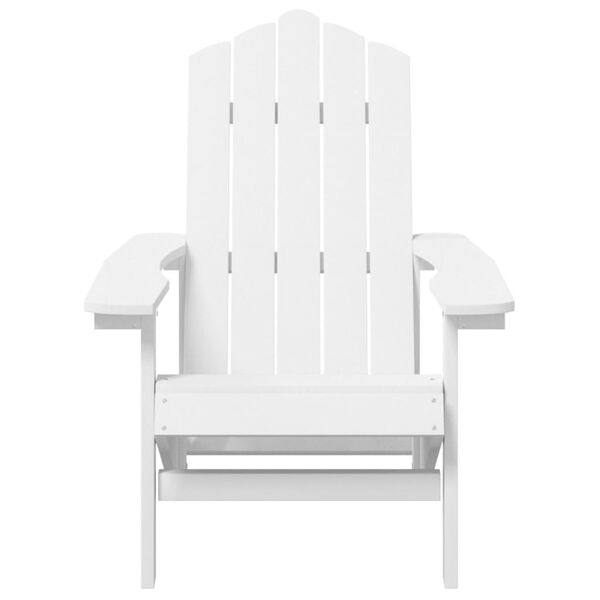 vidaXL Chaise Adirondack de jardin PEHD Blanc