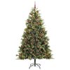 vidaXL Sapin de No&euml;l artificiel avec branches pliables et c&ocirc;nes 240 cm