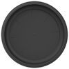 vidaXL Plateau &agrave; fleurs rond 24 pcs Noir &Oslash; 19 x 2 cm Plastique