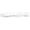 vidaXL Salon de jardin 10 pcs blanc bois de pin massif