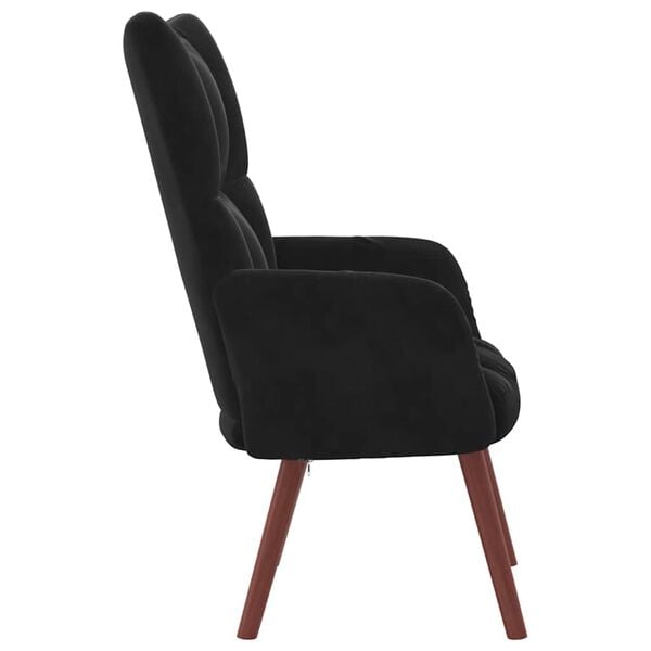 vidaXL Chaise de relaxation Noir Velours