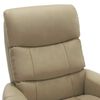 vidaXL Fauteuil massage inclinable cappuccino similicuir bois courb&eacute;
