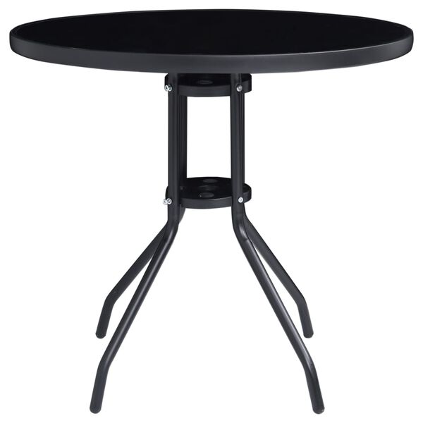 vidaXL Ensemble de bistro 5 pcs noir et anthracite