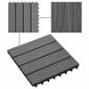 vidaXL Carreau de terrasse Design 3D 11 pcs Gris 30 x 30 cm WPC