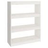 vidaXL Biblioth&egrave;que/S&eacute;parateur de pi&egrave;ce Blanc 80x30x103,5cm Pin massif