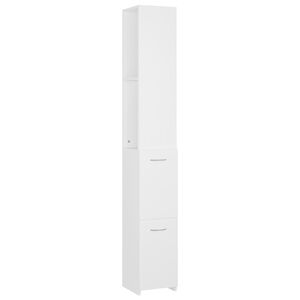 vidaXL Armoire de salle de bain blanc 25x26,5x170 cm bois d'ing&eacute;nierie