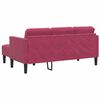 vidaXL Ensemble de Canap&eacute;s avec coussin 2 pcs Bordeaux Polyester