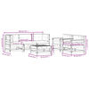 vidaXL Salon de jardin 6 pcs avec coussins bois massif Douglas