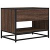 vidaXL Meuble TV ch&ecirc;ne marron 61x40x46 cm bois d'ing&eacute;nierie et m&eacute;tal