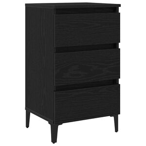 vidaXL Cabinet de chevet Ch&ecirc;ne noir 40 x 35 x 69 cm Bois d'ing&eacute;nierie