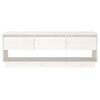 vidaXL Meuble TV Blanc 110,5x34x40 cm Bois de pin massif