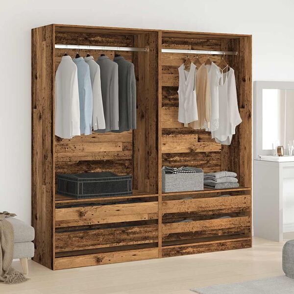 vidaXL Garde-robe vieux bois 100x50x200 cm bois d'ing&eacute;nierie
