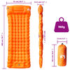 vidaXL Matelas de camping autogonflant avec oreiller 1 personne orange