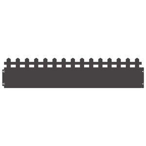 vidaXL Bordures de pelouse 10 pc 103 x 0,05 x 22 cm Acier Noir