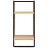 vidaXL Ensemble d'étagères murales avec barres 4 pcs chêne sonoma