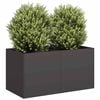 vidaXL Jardini&egrave;re noir 80x40x40 cm acier lamin&eacute; &agrave; froid