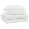 vidaXL Duvet d'&eacute;t&eacute; simple avec oreiller 3 pcs Blanc Microfibre