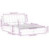 vidaXL Cadre de lit sans matelas Hanko gris fonc&eacute; 120x200 cm velours