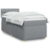 vidaXL Sommier &agrave; lattes de lit avec matelas Gris clair 100x200cm Tissu