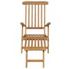 vidaXL Chaises de terrasse et repose-pied lot de 2 Bois de teck solide