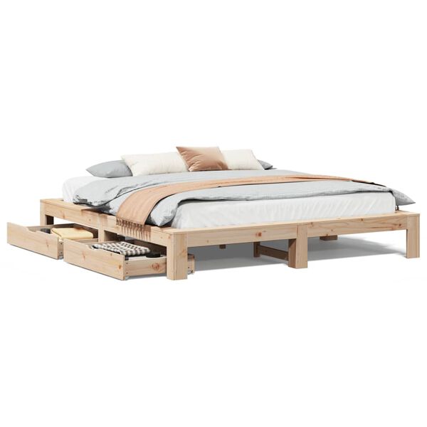 vidaXL Cadre de lit sans matelas 180x200 cm bois massif de pin