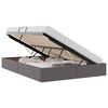 vidaXL Lit de Rangement avec matelas Gris 140 x 190 cm Faux cuir