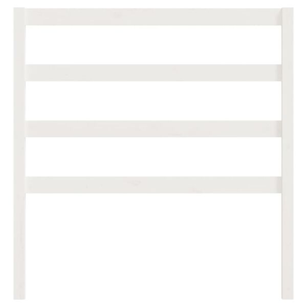 vidaXL T&ecirc;te de lit Blanc 95x4x100 cm Bois massif de pin