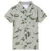 vidaXL Chemise pour enfants m&eacute;lange kaki clair 104