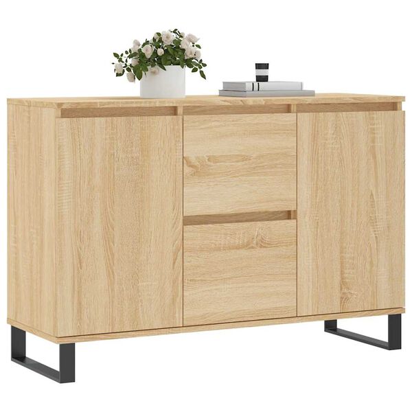 vidaXL Buffet ch&ecirc;ne sonoma 101,5x35x70 cm bois d'ing&eacute;nierie