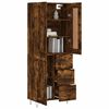 vidaXL Buffet haut Ch&ecirc;ne fum&eacute; 69,5x34x180 cm Bois d'ing&eacute;nierie
