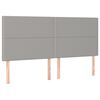 vidaXL Cadre de lit sans matelas gris clair 200x200 cm tissu