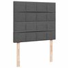 vidaXL Cadre de lit ottoman avec matelas gris foncé 120x190 cm tissu