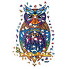 UNIDRAGON Puzzle en bois 330 pcs Charming Owl Tr&egrave;s grand 25x43 cm